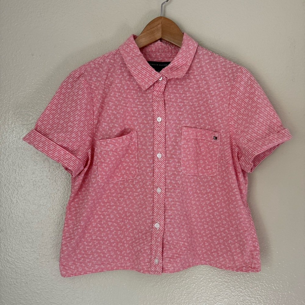 ❇️Tommy Hilfiger Red Casual Button Down Shirt 2 for $22❇️